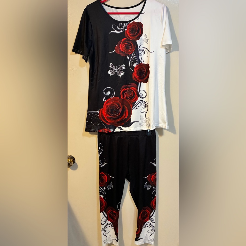 NEW! Rose & Butterfly Print 2-Piece Set – Size 6 (Medium) – NWT - Picture 6 of 13